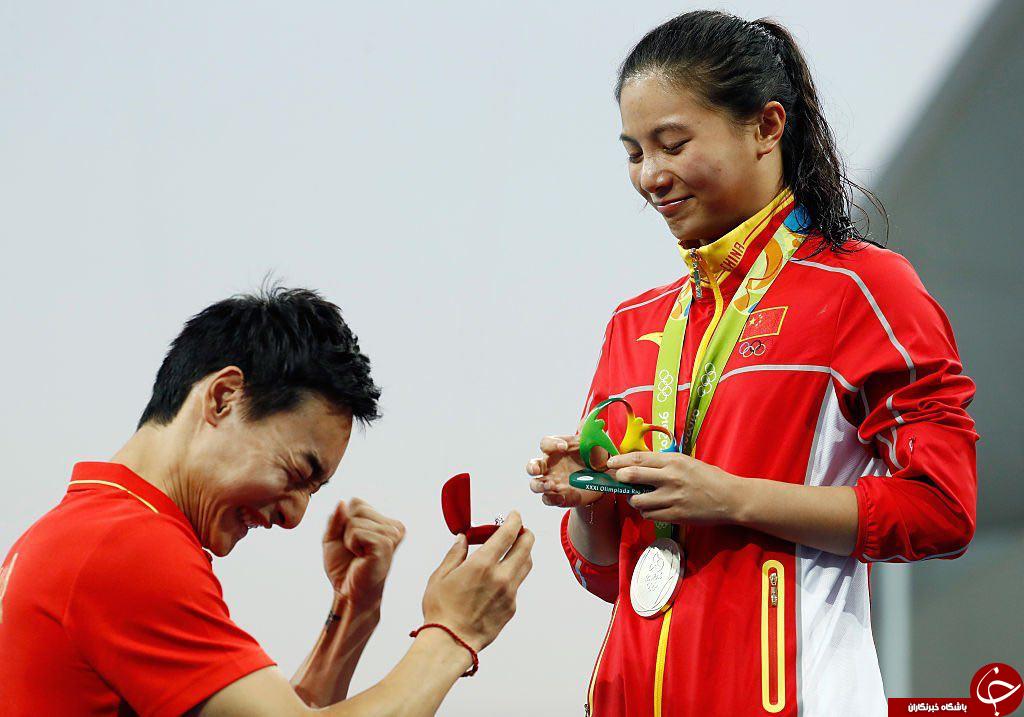حلقه ازدواج روی سکو ی المپیک در دستان ورزشکار چینی رفت