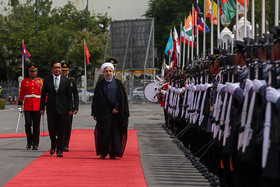استقبال رسمی نخست وزیر تایلند از روحانی